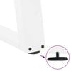 vidaXL Coffee Table Leg White Powder-coated steel Medium Adjustable Feet