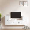 vidaXL TV Cabinet Set Set of 4 White Engineered wood 4 Piece Set