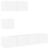 vidaXL TV Cabinet Set Set of 4 White Engineered wood Various