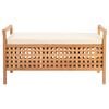 vidaXL Bench Natural, Cream