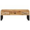 vidaXL Coffee Table Natural wood, Black Solid mango wood, Galvanized steel