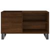 vidaXL Record Cabinet Brown Oak Engineered Wood, Iron Medium