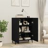 vidaXL Sideboard Black Engineered wood Medium Sideboard Rectangular