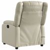 vidaXL Massage Recliner Chair Cream Faux leather, wood, metal, foam