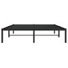 vidaXL Bed Frame Black Steel 55x75 in Bed Frame Rectangular Modern