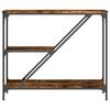 vidaXL Console Table Smoked oak Engineered wood, steel Medium
