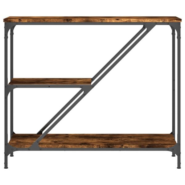 vidaXL Console Table Smoked oak Engineered wood, steel Medium