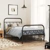 vidaXL Bed Frame Black Steel Single Black Bed Frame Rectangular