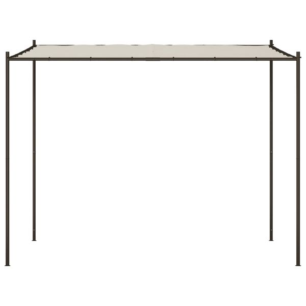 vidaXL Gazebo White Polyester fabric 9.8x9.8 ft UV-resistant materials