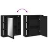 vidaXL Bathroom Mirror Cabinet Black Engineered wood