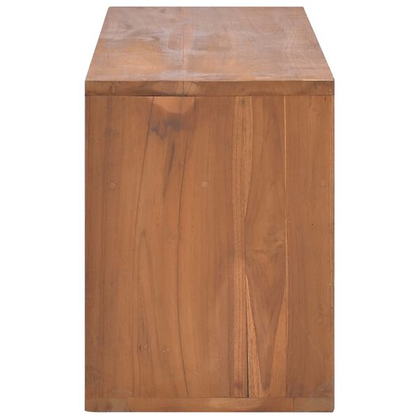 vidaXL TV Cabinet Natural Teak Solid Teak Wood 35.4 x 11.8 x 15.7 in