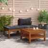 vidaXL Garden Lounge Set Dark Grey Solid Acacia Wood, 100% polyester