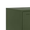 vidaXL Bedside Cabinet Set of 2 Olive Green Steel Medium