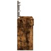 vidaXL Dressing Table Smoked oak Engineered wood, Glass Medium