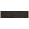 vidaXL Bathroom Countertop Dark Brown 47.2 x 11.8 x (0.8-1.6) " Treated Solid Wood