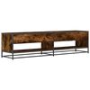 vidaXL TV Cabinet Smoked Oak Engineered Wood, Metal Large TV Cabinet
