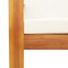 vidaXL Garden Sofa Set Cream white cushions, natural wood
