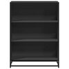 vidaXL Book Cabinet Black Engineered wood, Metal Medium Book Cabinet