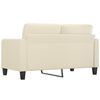 vidaXL 2-seater Sofa Cream Faux leather, Foam, Metal 55.1 in seat width