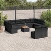 vidaXL Garden Sofa Set Black