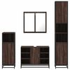 vidaXL Bathroom Furniture Set Brown Oak Engineered Wood, Metal Large