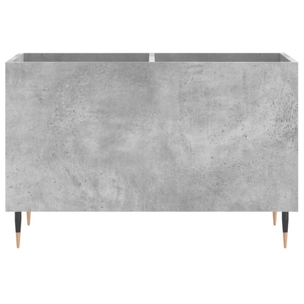 vidaXL Record Cabinet Concrete Gray Engineered Wood, Iron Medium