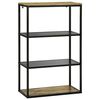 vidaXL Bookcase 27.56 x 13.78 x 43.31 in Solid Mango wood