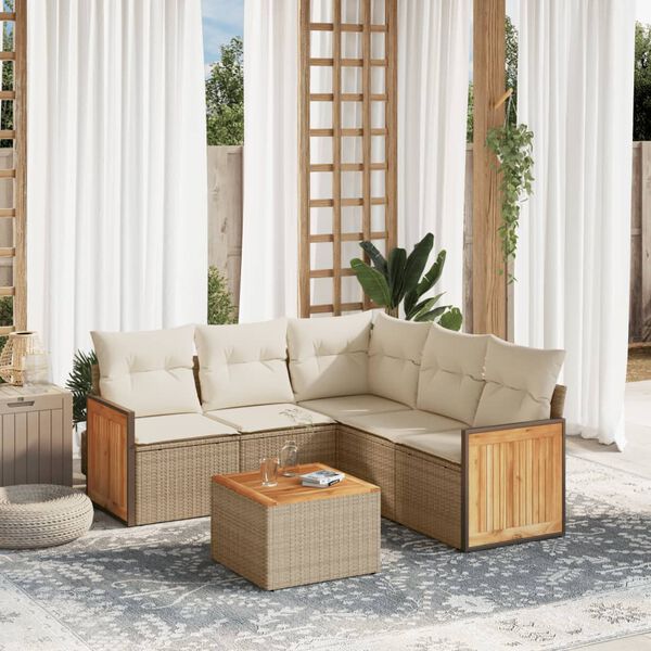 vidaXL Garden Sofa Set Beige