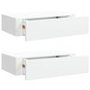 vidaXL Wall-mounted Drawer Shelves 2 pcs White 15.7x9.3x3.9" MDF