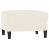 vidaXL Sofa Chair with Footstool Cream 23.6" Velvet