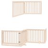 vidaXL Dog Gate Set of 10 Light Brown Solid Poplar wood Large Foldable