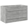 vidaXL Bathroom Furniture Set Concrete grey, White Engineered wood, Ceramic