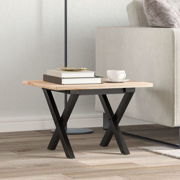 vidaXL Coffee Table Leg Black Tough Powder-coated steel Medium