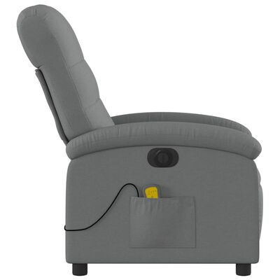 Side profile of recliner showing adjustable backrest and padded armrest.