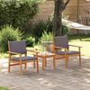 vidaXL Garden Chair with Cushion 2 pcs Brown Solid Acacia wood