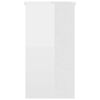 vidaXL Desk High gloss white Engineered wood Compact Sleek Desk