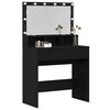 vidaXL Dressing Table with Drawer Black Oak 31.50 x 16.14 x 52.95 in