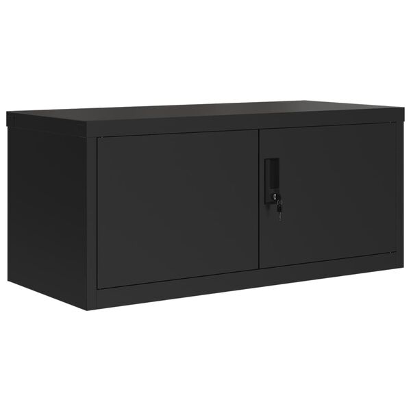 vidaXL File Cabinet Black Powder-coated steel Medium File Cabinet