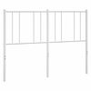 vidaXL Headboard White Steel Standard Durable Headboard Rectangular