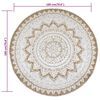 vidaXL Area Rug Brown and white Jute 70.9 in diameter Reversible