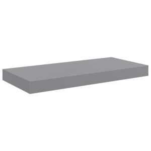 vidaXL Wall Shelf Grey Honeycomb MDF, Metal 19.7 x 9.1 x 1.5 in