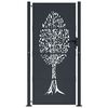 vidaXL Garden Gate Anthracite 39.4x78.7" Steel Tree Design