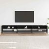 vidaXL TV Cabinet Black Engineered wood, metal Large TV Cabinet