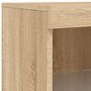 vidaXL Sideboard Sonoma oak Engineered wood, Glass Large Sideboard