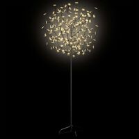 vidaXL Christmas Tree 200 LEDs Warm White Light Cherry Blossom 6 ft