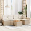 vidaXL Garden Sofa Set Beige and cream white