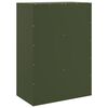 vidaXL Highboard Olive Green Cold-Rolled Steel 26.4x15.4x37.4 in