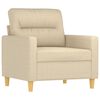 vidaXL Sofa Chair With Footstool Cream