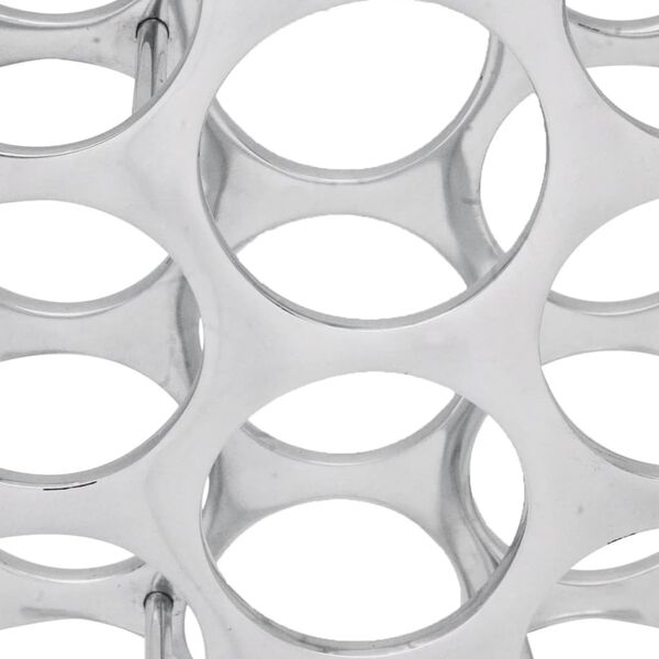 vidaXL Wine Rack Aluminum Silver 27 Bottles