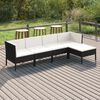 vidaXL Garden Lounge Set Black and cream white